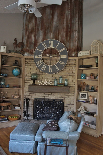 Фотография гостиной комнаты в стиле арт-декор